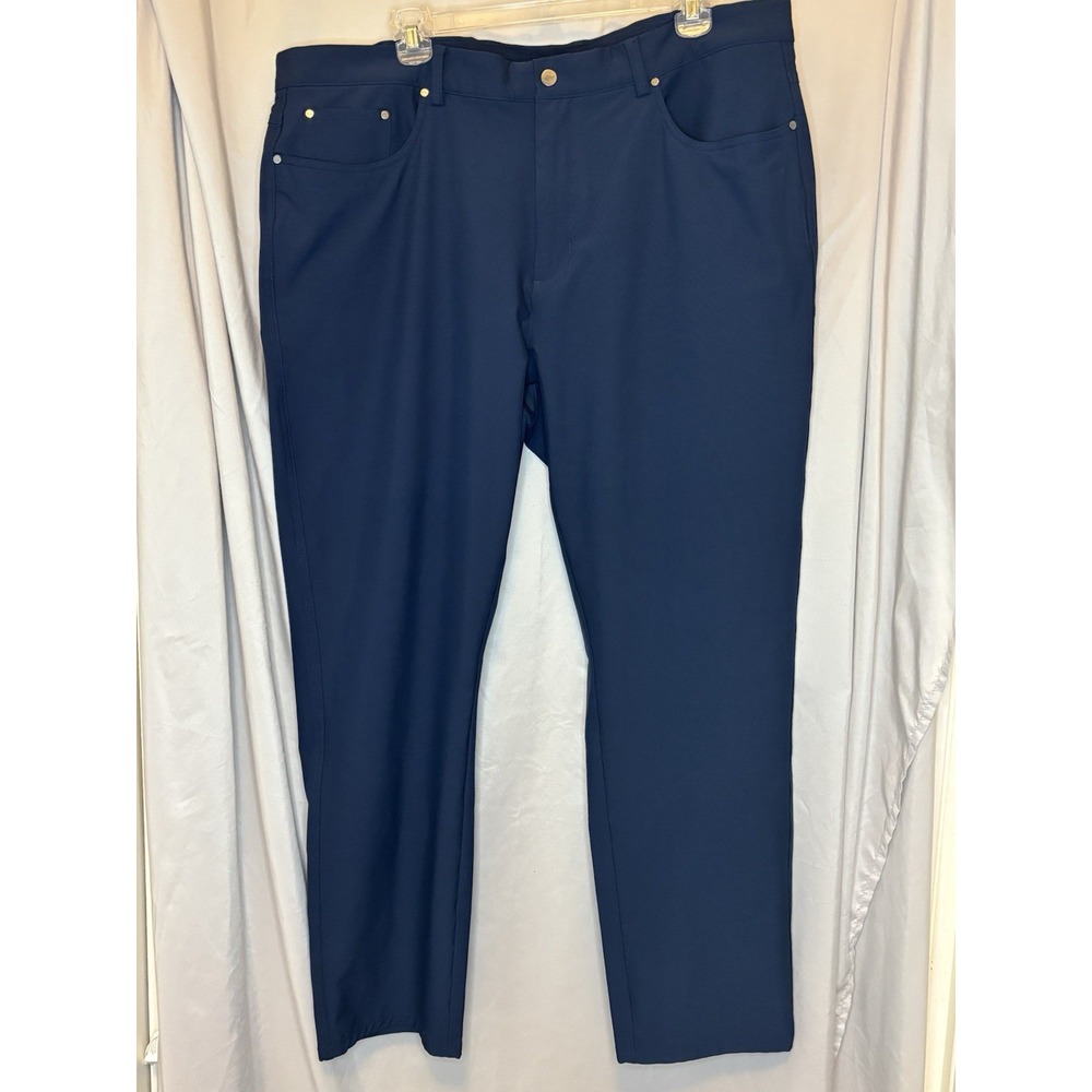 Greg Norman Men's 5 Pocket Performance Golf Pant 40x29 N-Blue